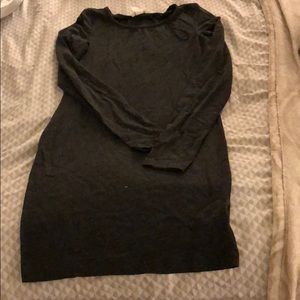 Gray long sleeve dress
